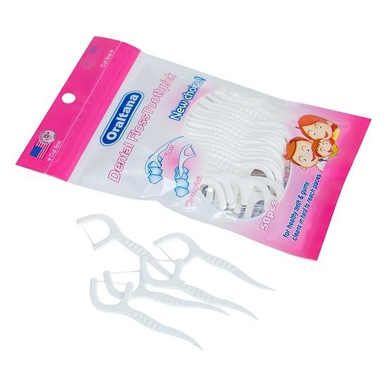 Tăm chỉ nha khoa Oraltana 50 cái Combo 6 gói