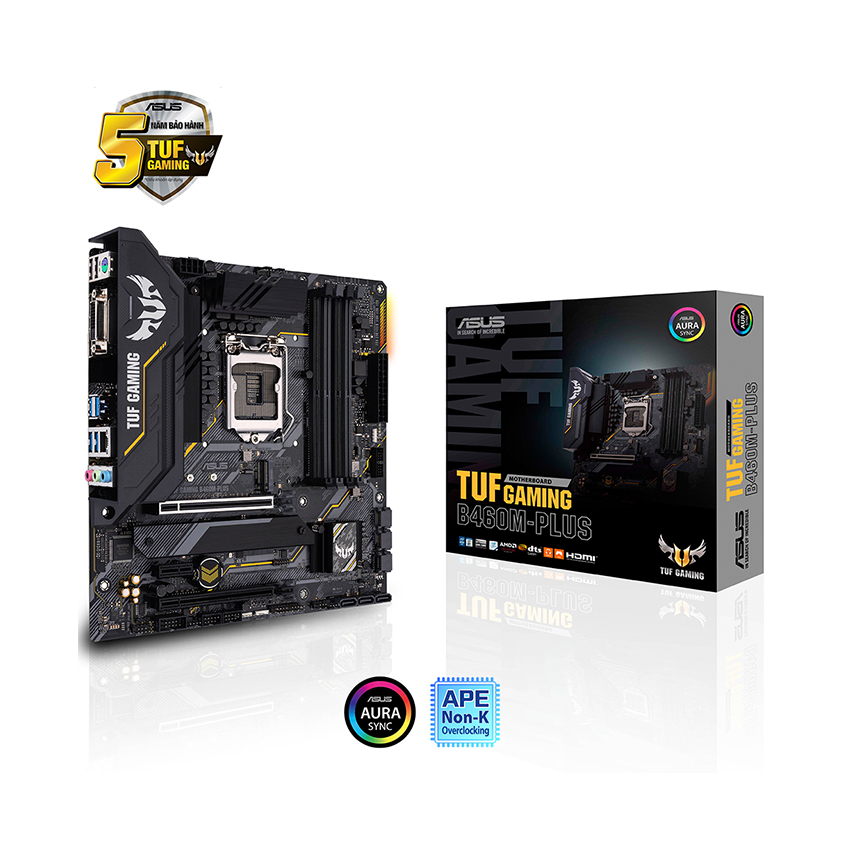 Mainboard ASUS TUF GAMING B460M-PLUS (Intel B460, Socket 1200, m-ATX, 4 khe Ram DDR4)