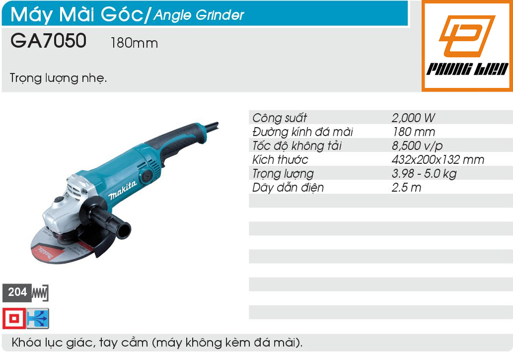 Máy mài góc Makita GA7050