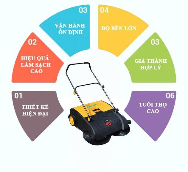 MÁY QUÉT RÁC ĐẨY TAY PALADA PD-750
