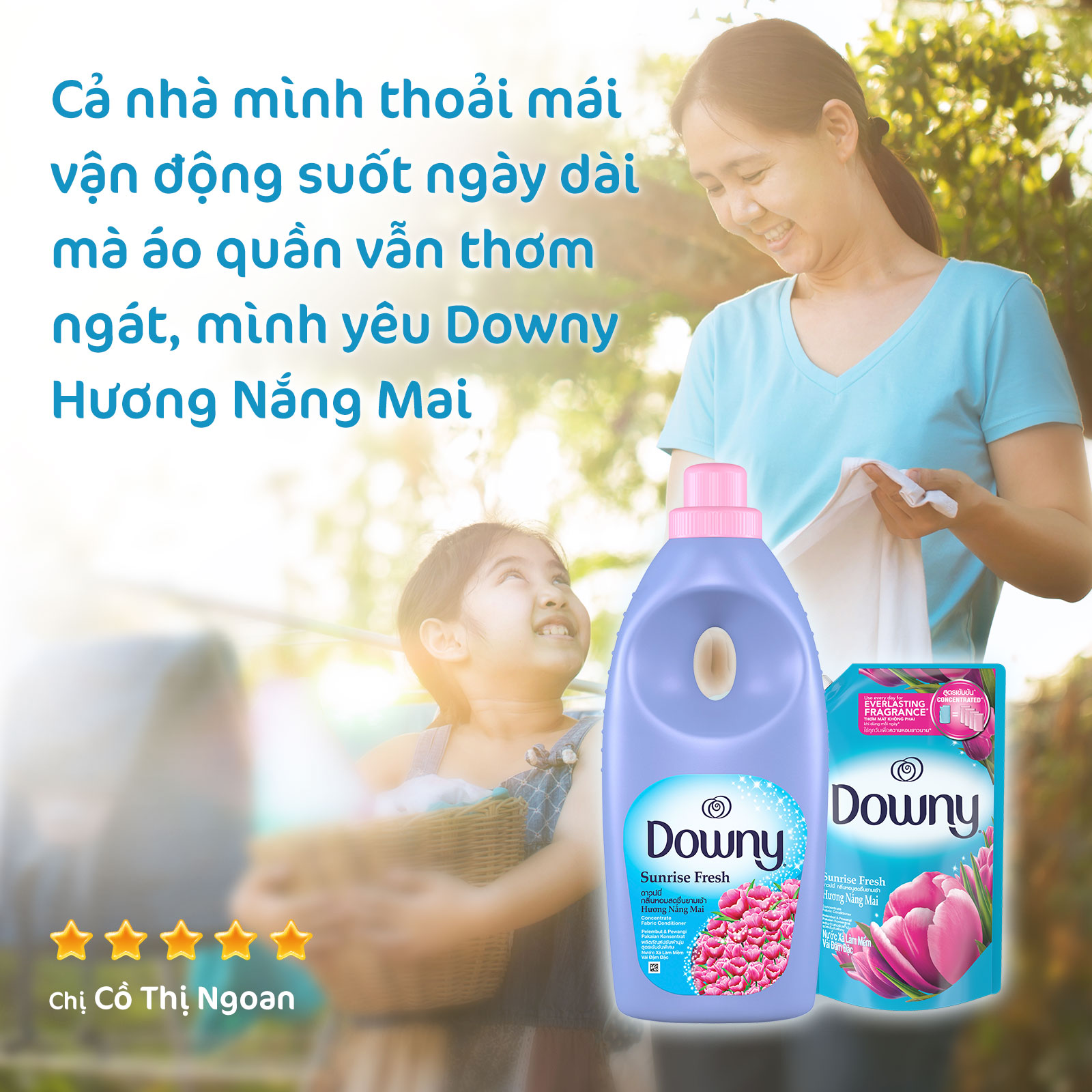 Nước xả Downy nắng mai 1.8L