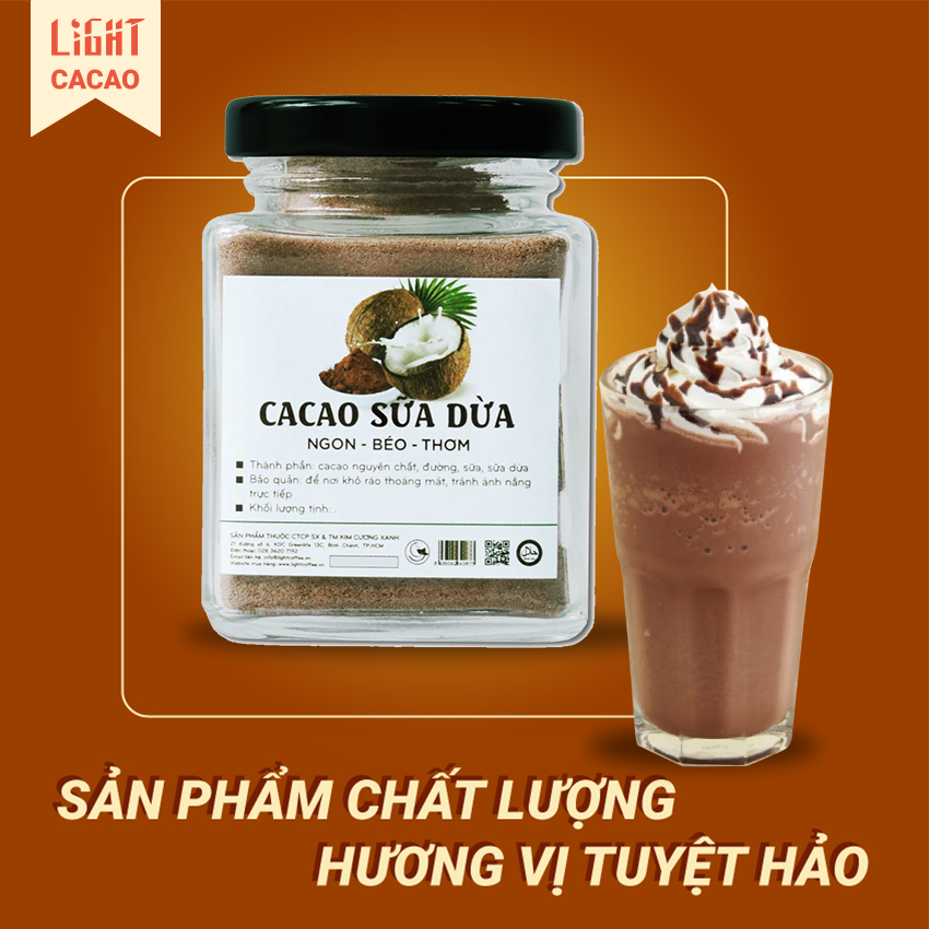Bột cacao sữa dừa GreenD Food 35g