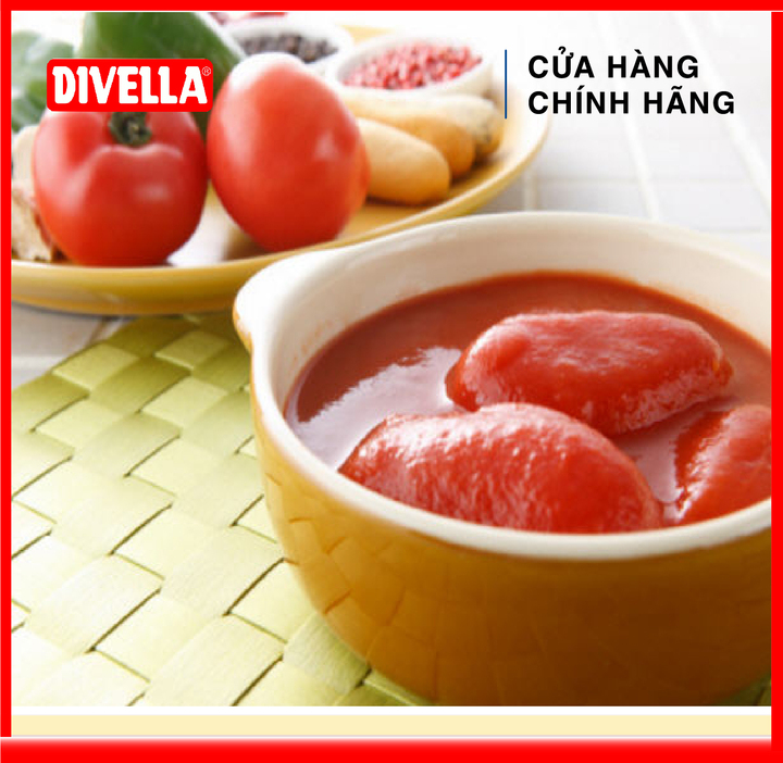 Cà chua bóc vỏ Divella 2.5kg