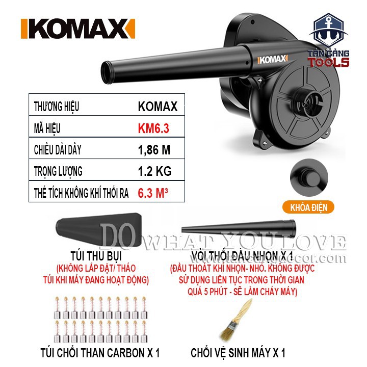 MÁY HÚT THỔI BỤI KOMAX KM6.3