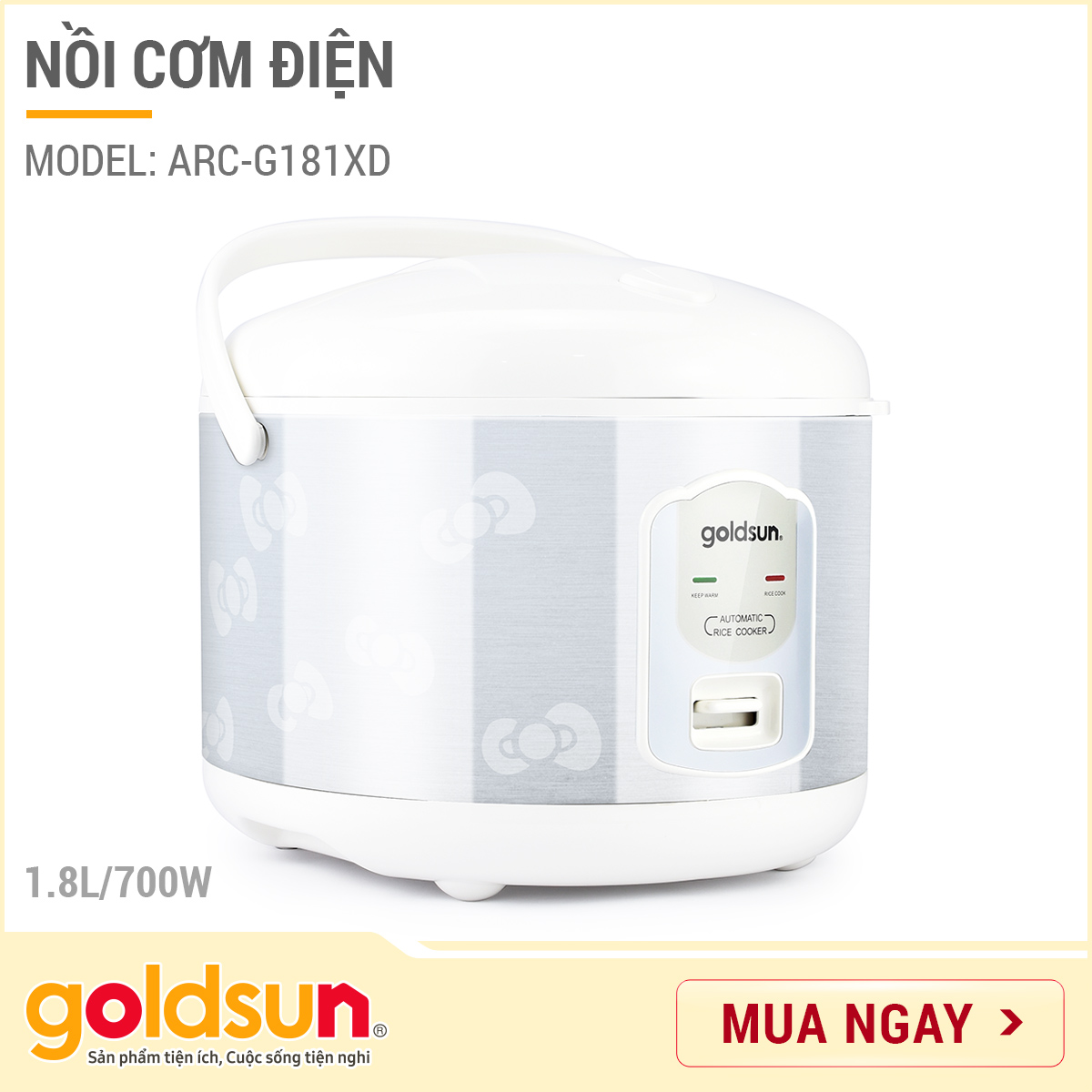 Nồi cơm điện Goldsun ARC-G181XD