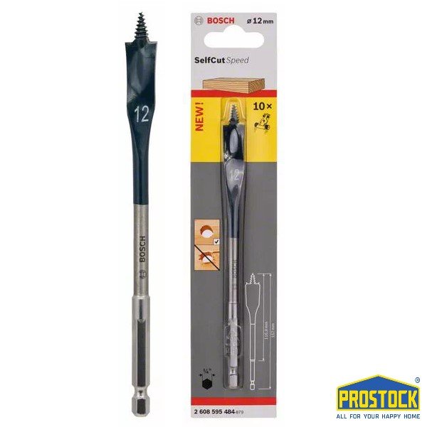 Mũi khoan gỗ đuôi cá Bosch 2608595484 12mm