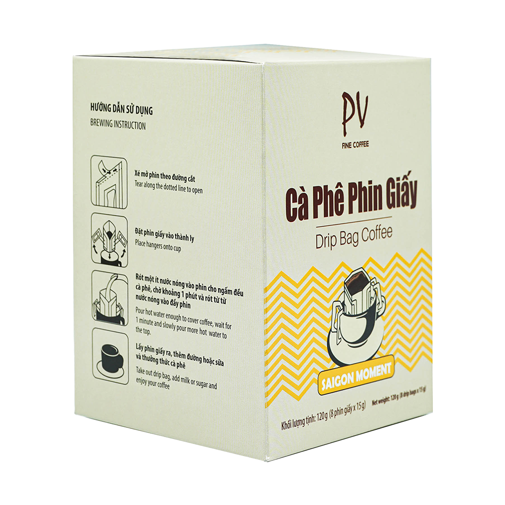 Cà Phê Phin Giấy PV Fine Coffee Saigon Moment