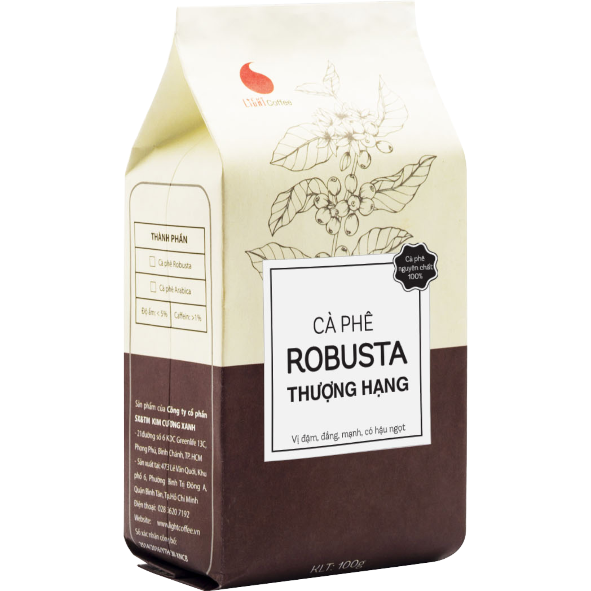 Cà phê hạt thượng hạng Light Coffee 100g