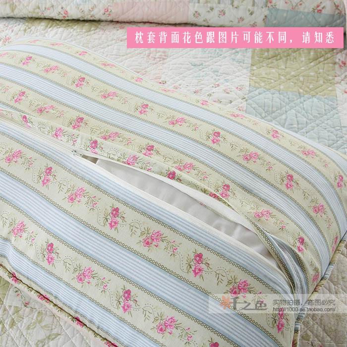 Nông Thôn Quilt Vỏ Gối Con Gái Sinh Viên Vỏ Gối 100% Cotton 100% Cotton Đơn Gối Không Có Lõi Một Chỉ Có Sợi Màu