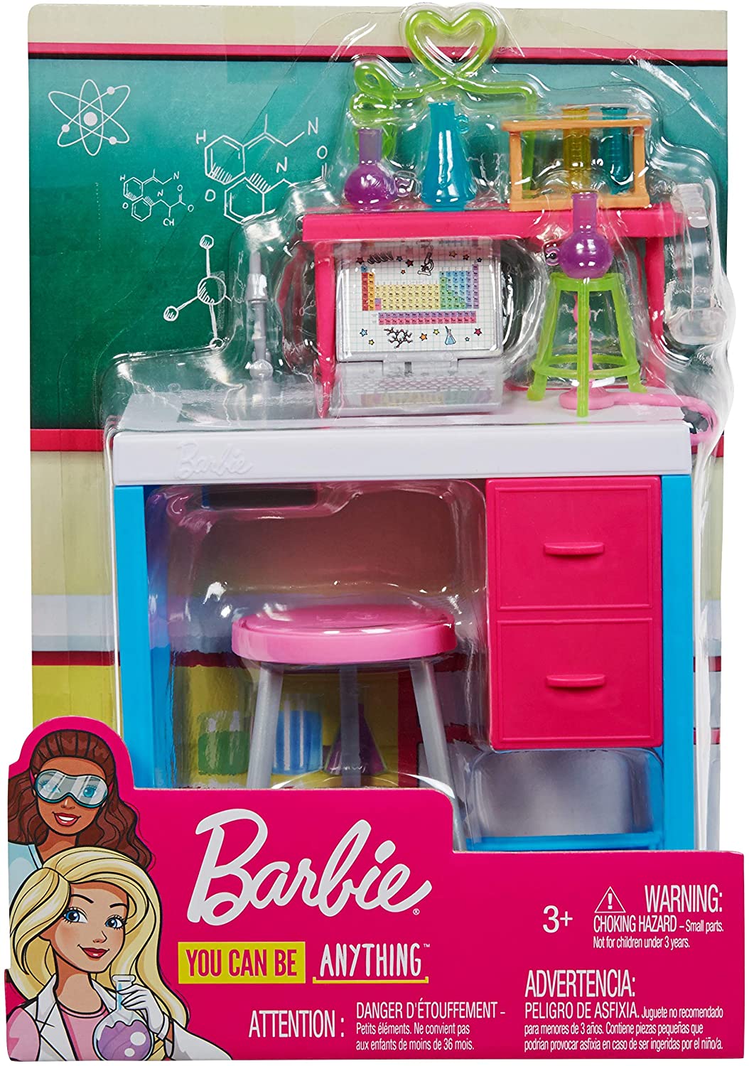 Đồ chơi BARBIE - Bộ phụ kiện đồ dùng nghề nghiệp Barbie - Phòng thí nghiệm - FJB28/FJB25