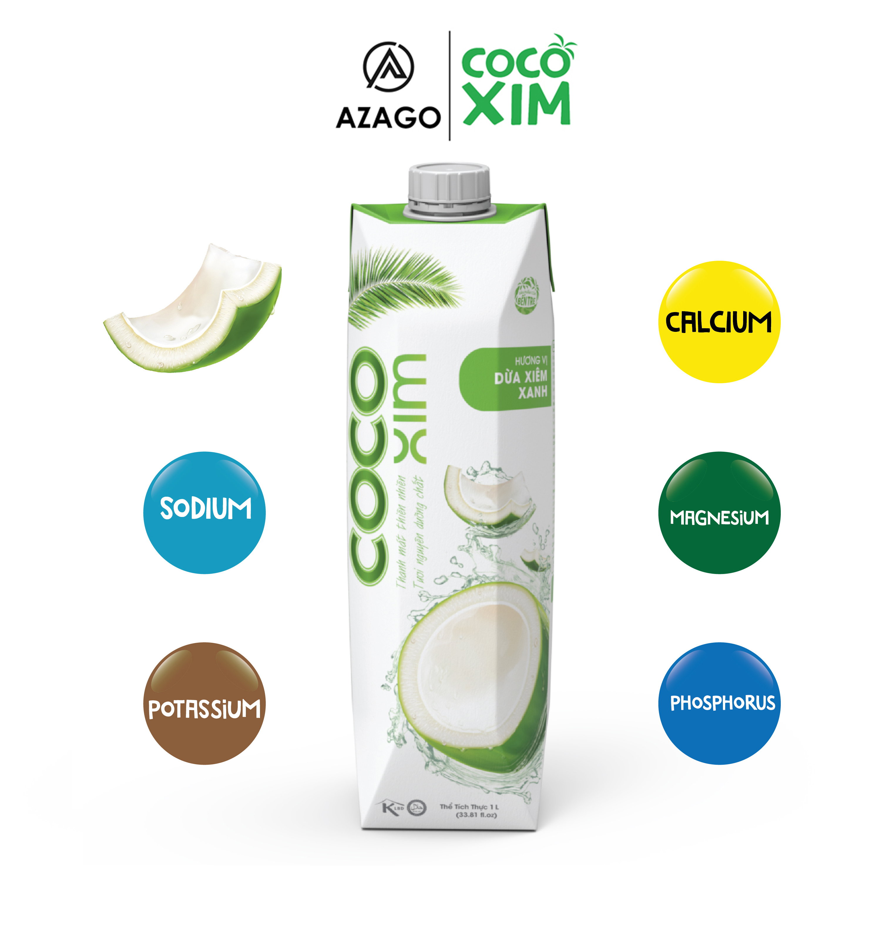 Nước Dừa xiêm Xanh Cocoxim 1L