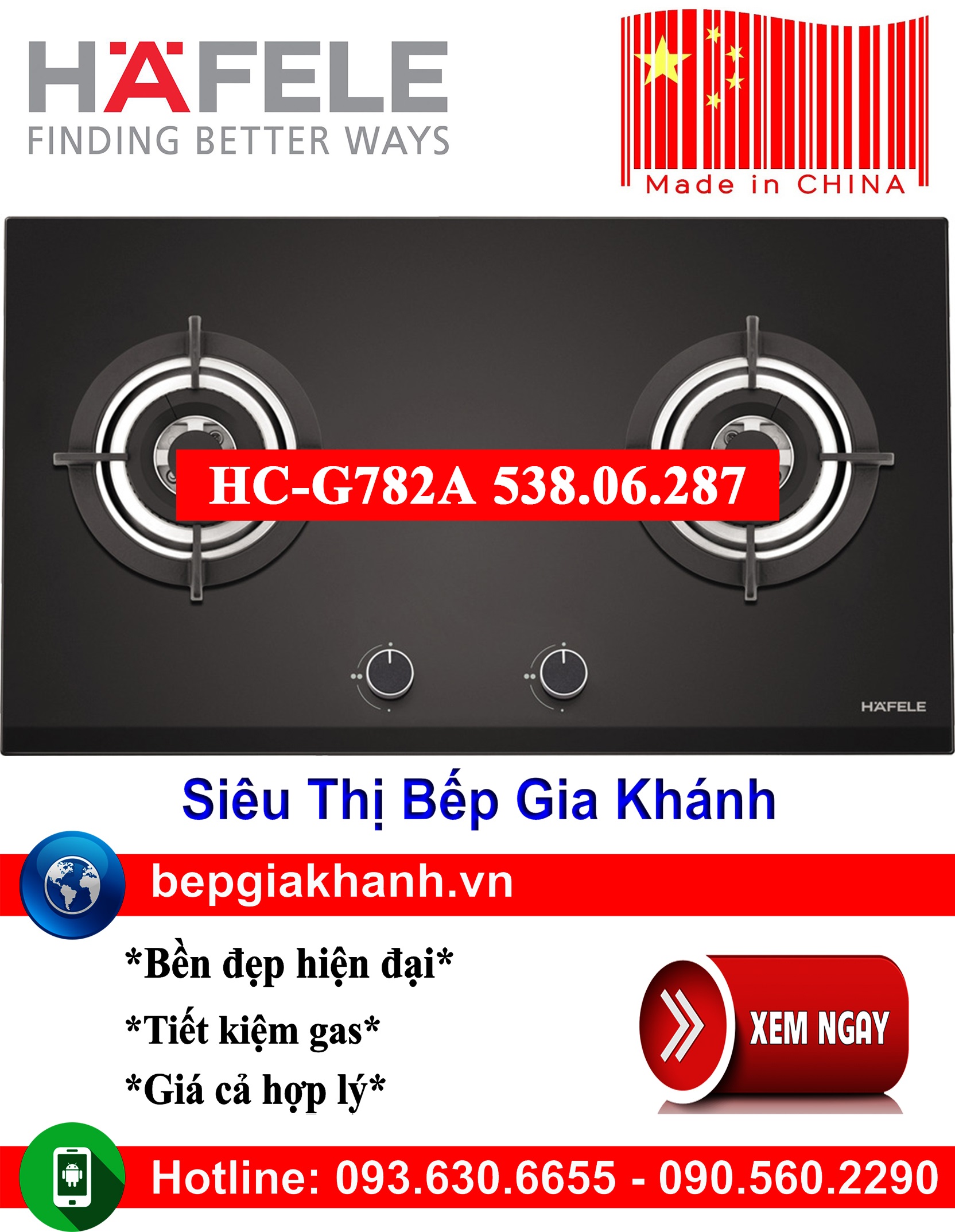Bếp gas Hafele HC-G782A 538.06.287