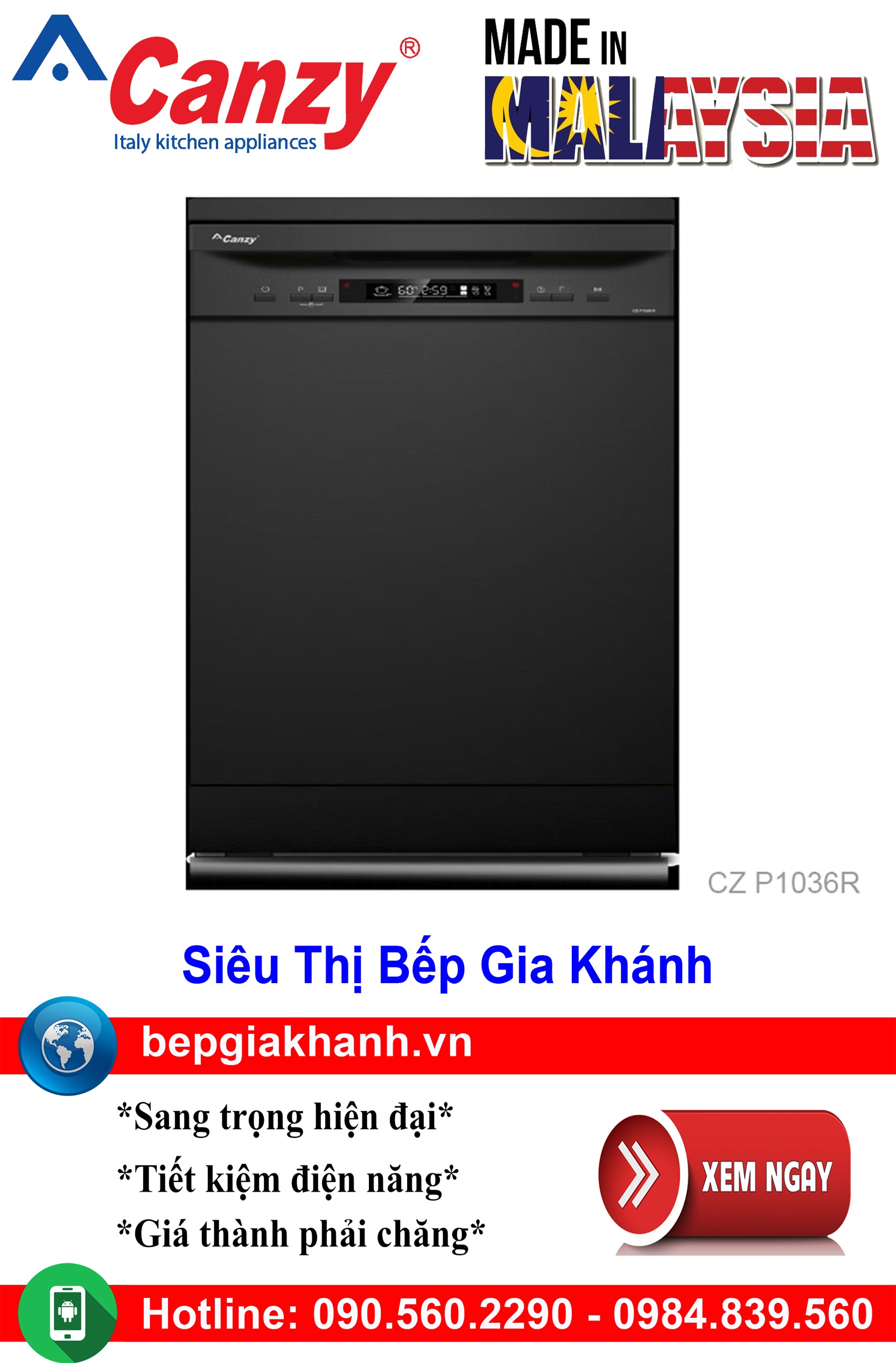 Máy rửa bát Canzy CZ P1036R