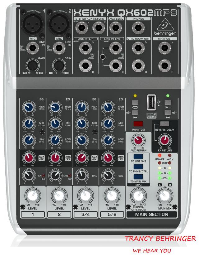 BÀN TRỘN ÂM THANH MIXER BEHRINGER QX602MP3