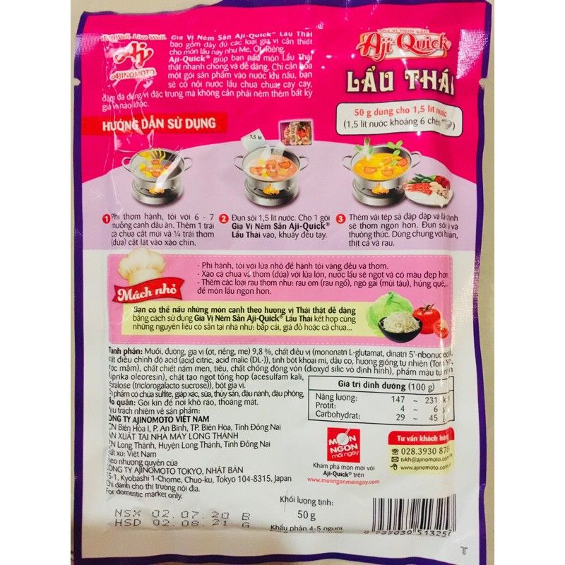 Bột lẩu thái Ajiquick gói (55g)