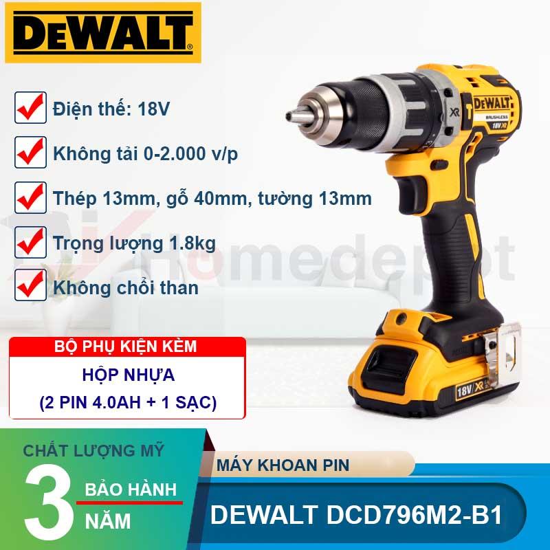 MÁY BẮT VÍT DEWALT DCD796