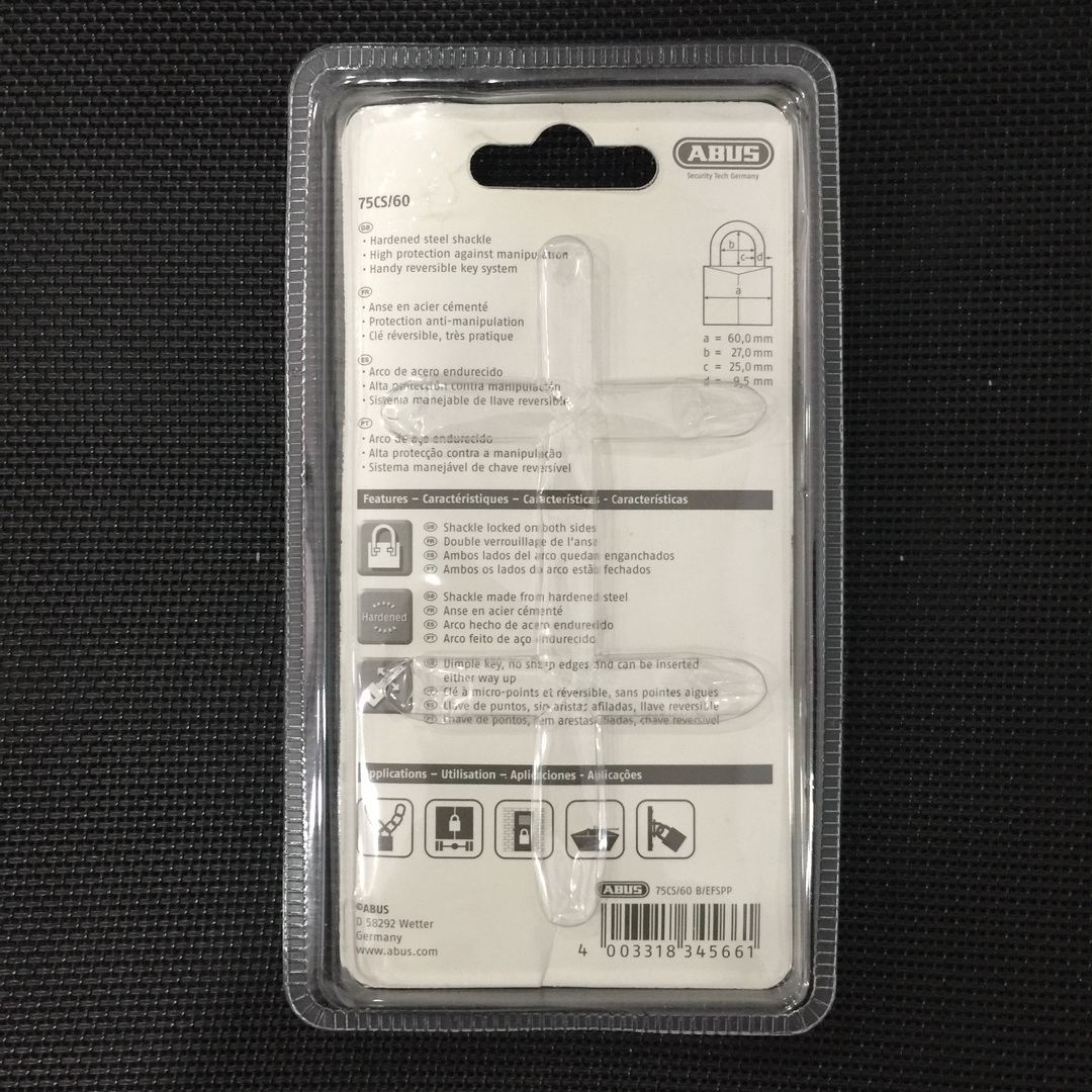 Khóa đồng chìa vi tính Abus EC 75CS/60