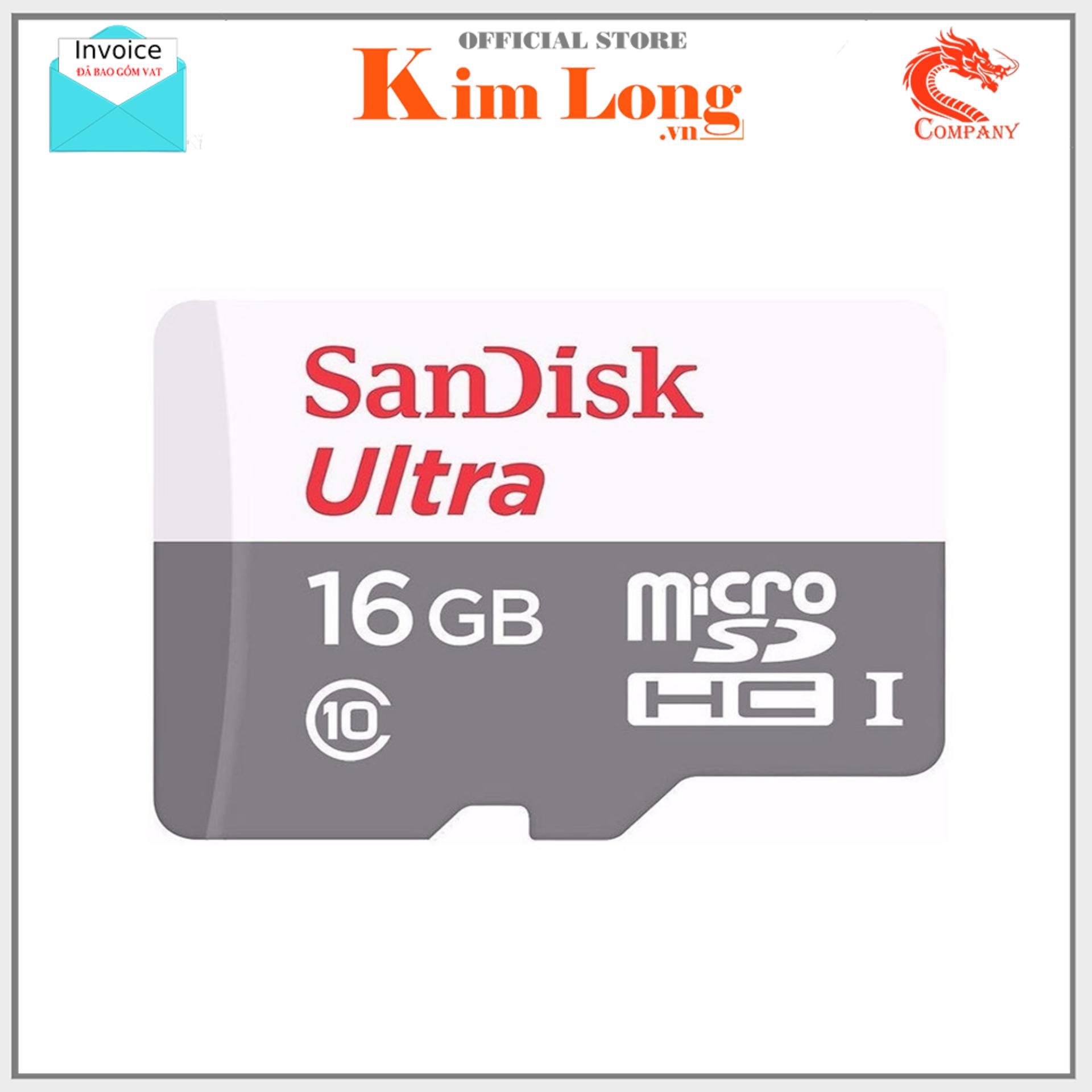 Thẻ nhớ SanDisk Ultra MicroSDHC 16GB C10  80 Mb/s