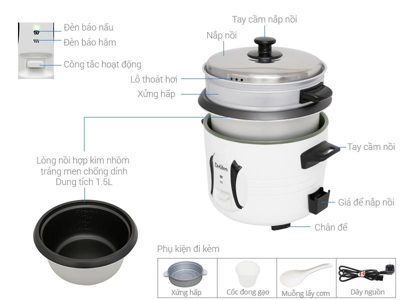 Nồi cơm điện Delites NCR1502