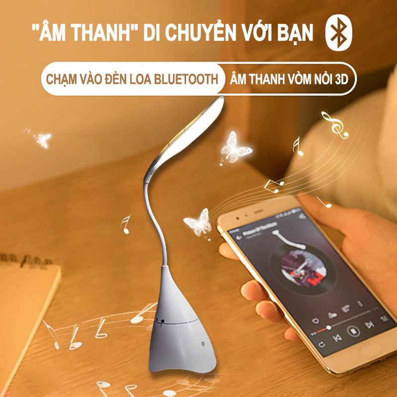 LOA BLUETOOTH KIÊM ĐÈN ĐỂ BÀN HỌC