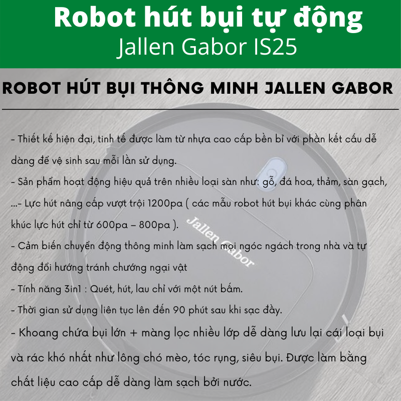 ROBOT HÚT BỤI JALLEN GABOR IS25