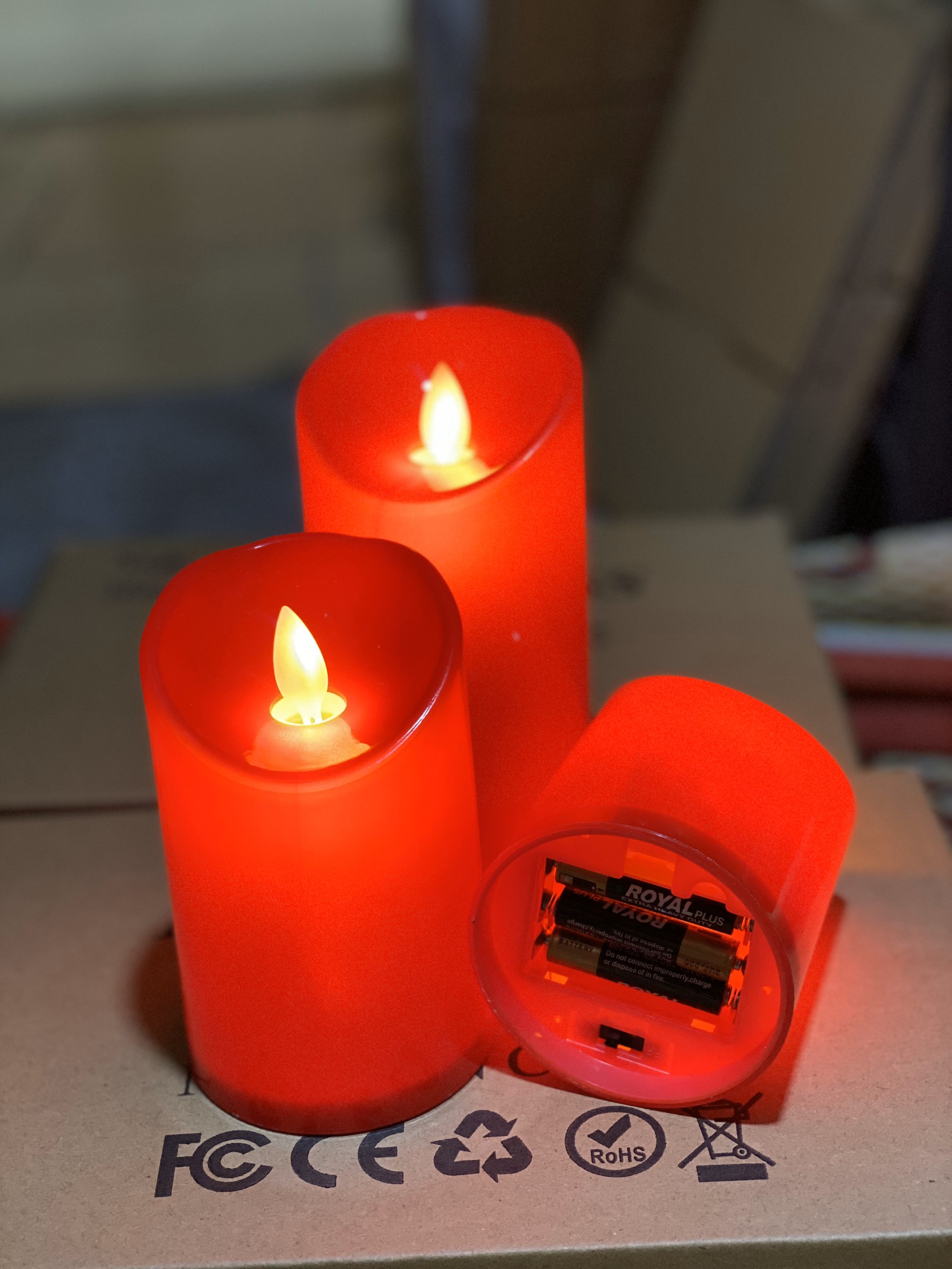 Nến điện tử đỏ