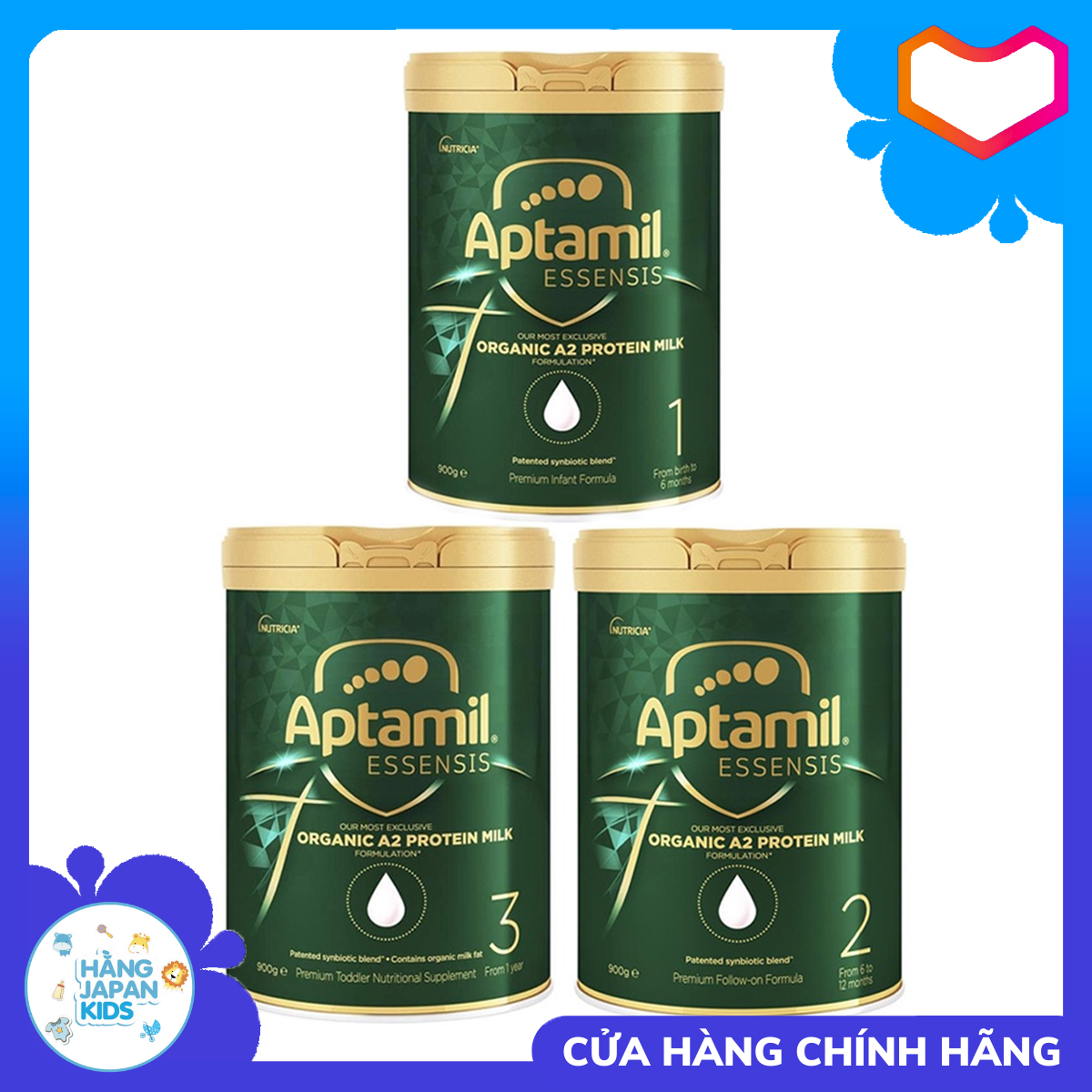 Sữa aptamil essensis số 1 2 3 hộp 900g của úc