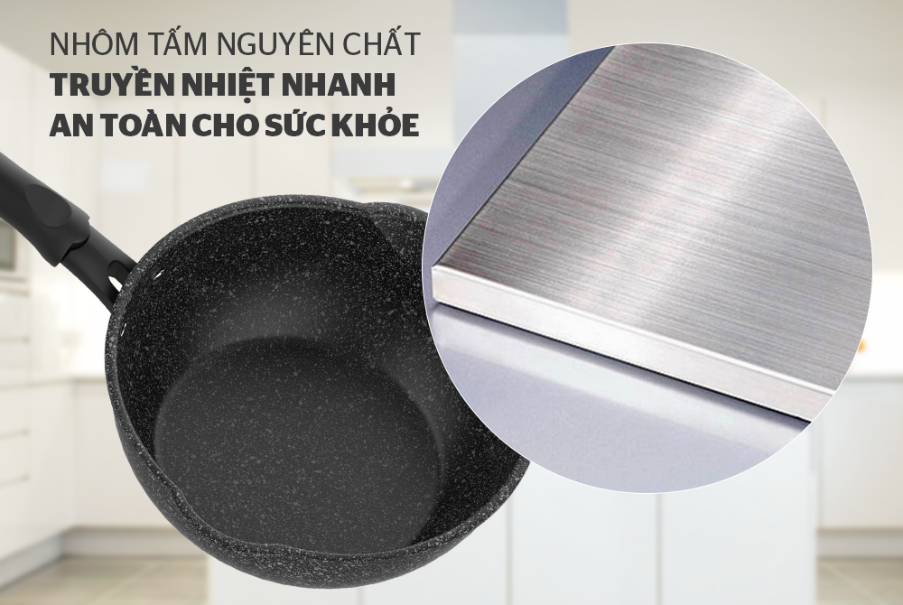 CHẢO SÂU LÒNG ĐÁY TỪ MIỆNG RÓT SUNHOUSE SHS20MRD