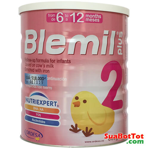 Sữa Bột Blemil 2 Plus 800g từ 6-12 tháng combo 2 hộp