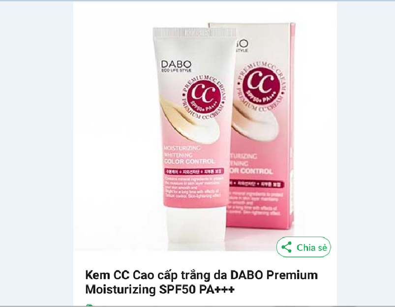 Kem Nền DABO PREMIUM MOISTURIZING SPF50 PA+++ 50ML
