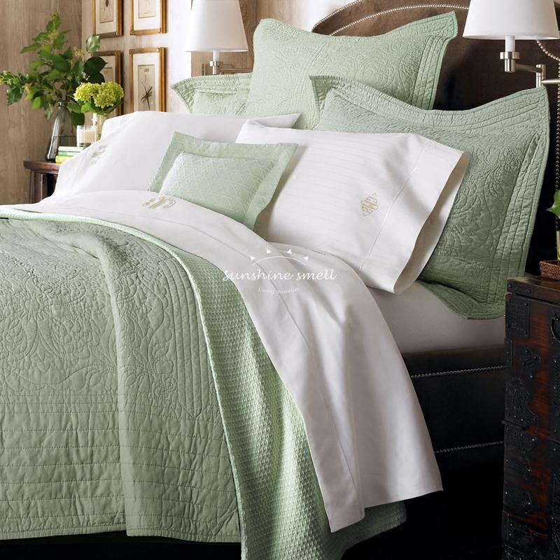 Kiểu Mỹ Làng Quê 100% Cotton Quilt Vỏ Gối 100% Cotton Gối Chần Bông Bộ Đệm Tựa Màu Dày Gối Tựa Euro Gối