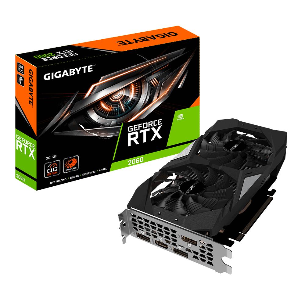 VGA Gigabyte GeForce RTX 2060 WINDFORCE OC 6G GDDR6 (GV-N2060WF2OC-6GD)