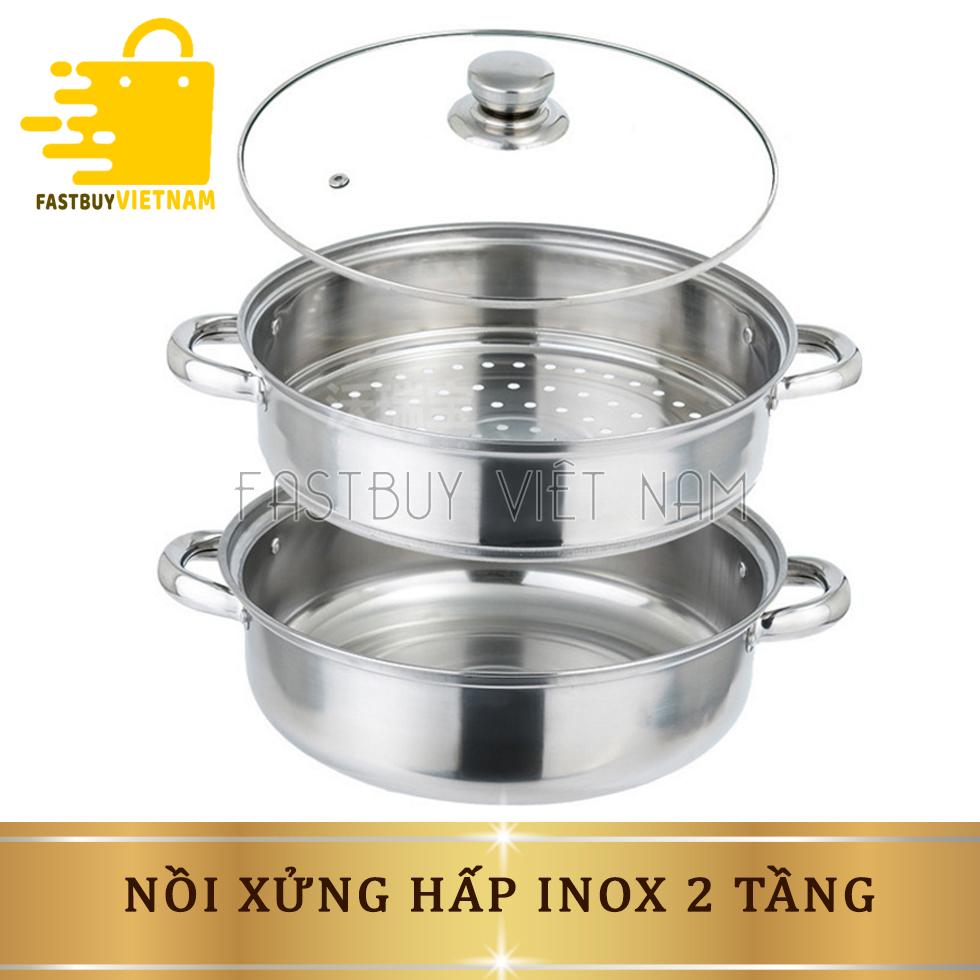 Nồi lẩu xửng hấp 2 tầng