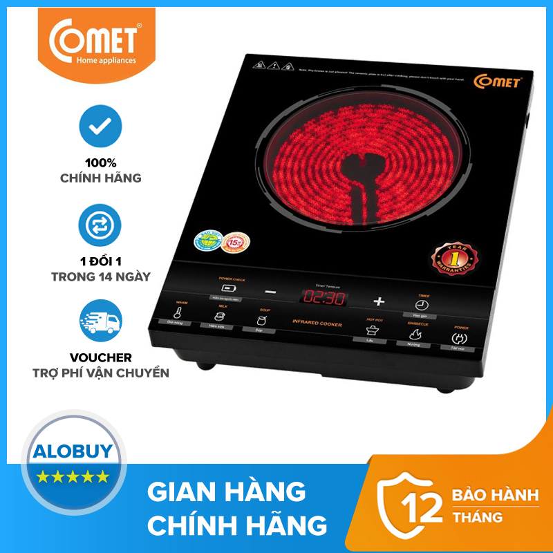 Bếp hồng ngoại Comet CM5526 (CM-5526) - bếp đơn, 2100W