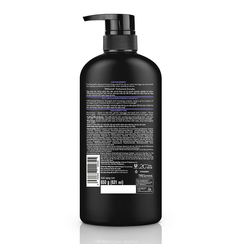 Dầu gội TRESemme Platinum Strength Cho Tóc Gãy Rụng