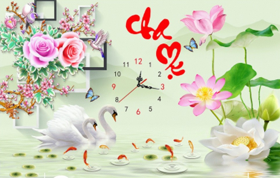 Tranh Hoa Sen Dán Tường 75