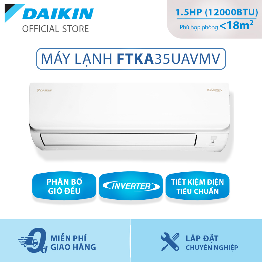 [Trả Góp 0%]Máy Lạnh Daikin Inverter Ftka35Vavmv 1.5Hp [Giảm 20% Khi Thanh...