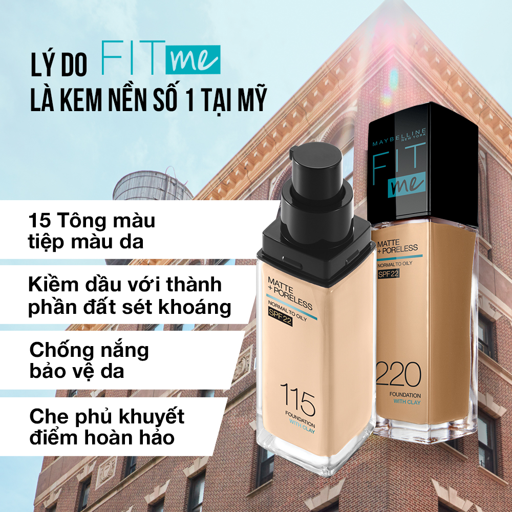 Kem Nền Maybelline Fit Me Foundation Matte - 30ml