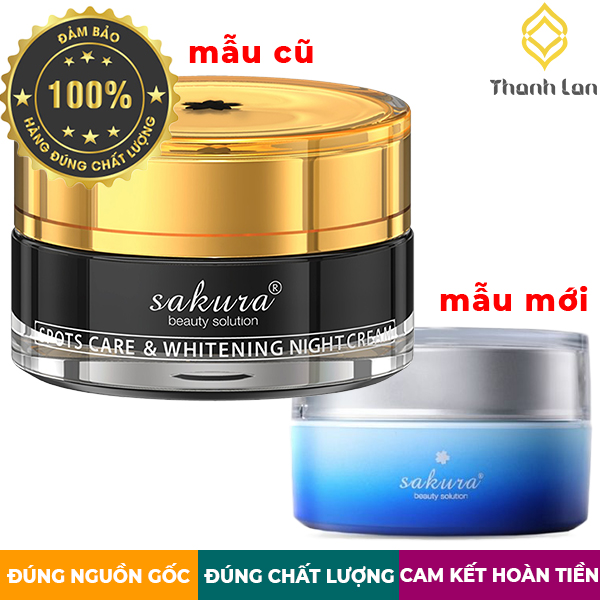 Kem dưỡng trắng và trị nám ban đêm Sakura Spots Care & Whitening Night Cream 30g
