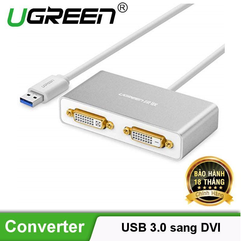 Cáp chuyển đổi USB 3.0 sang 2 DVI Ugreen 40246