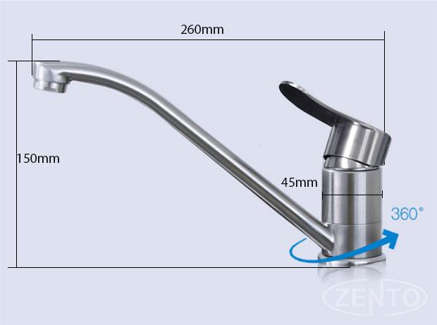 VÒI RỬA BÁT NÓNG LẠNH ZENTO SUS2101
