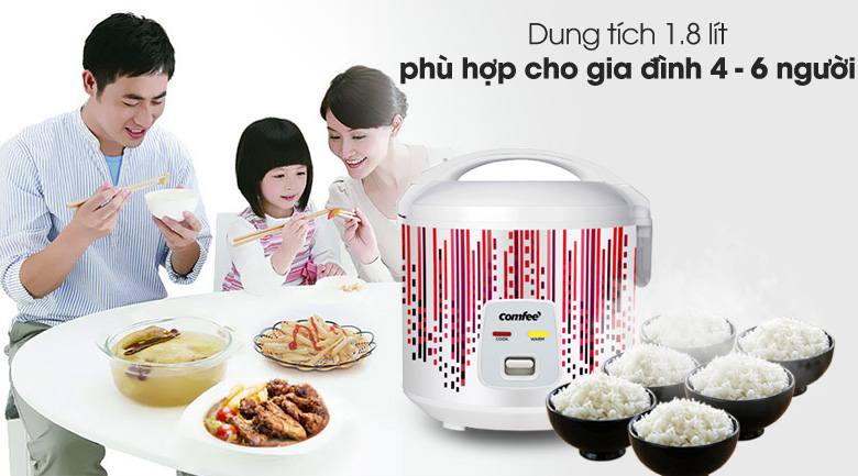 Nồi Cơm Điện Comfee CR-CM1820 D 1.8L