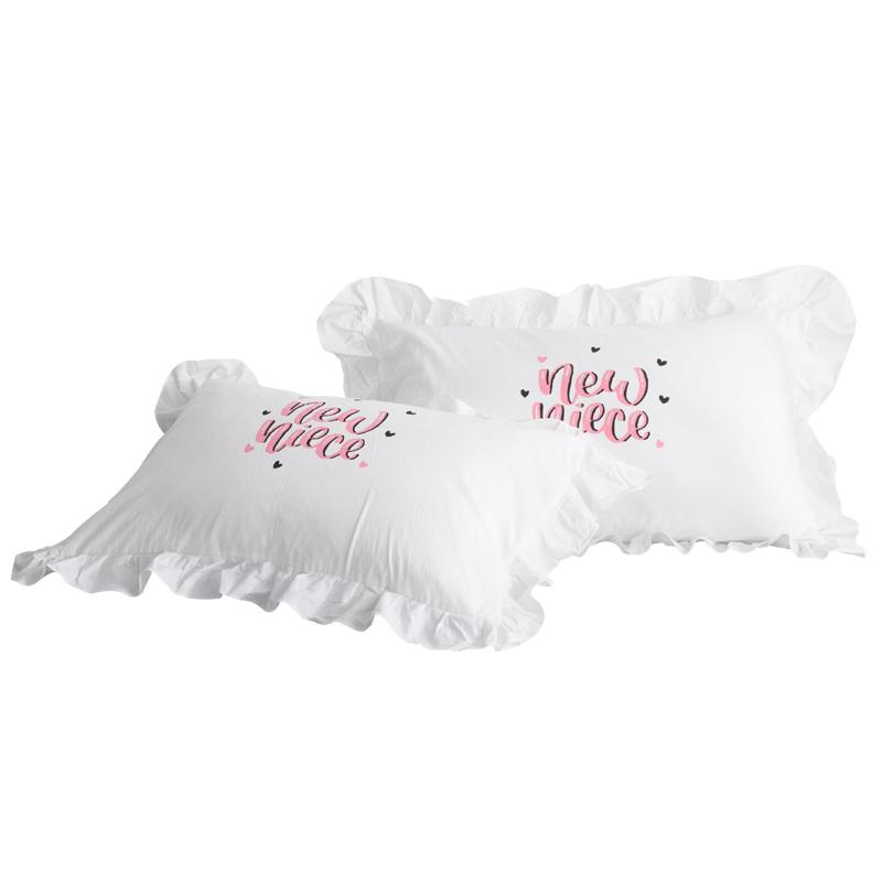 Nổi Danh Trên Mạng Được Đề Nghị 100% Cotton Hoa In Bông Giặt Nước Vỏ Gối Viền Lá Sen Phong Cách Công Chúa 100% Cotton Duy Nhất Một Chiếc Vỏ Gối Bộ Đồ Dùng Trên Giường