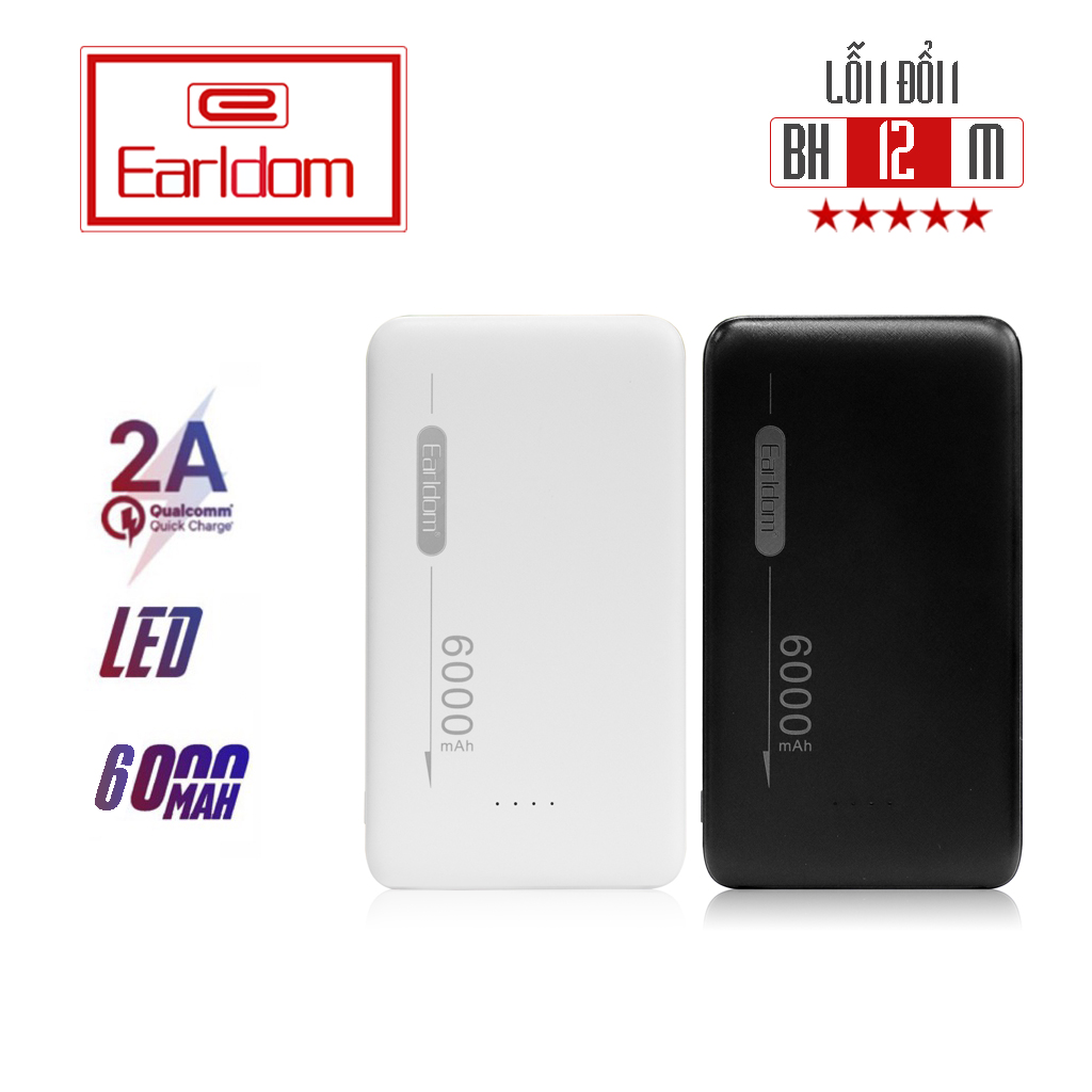Sạc Dự Phòng Earldom PB-24 6000Mah