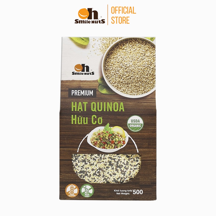 Hạt Quinoa (Diêm Mạch) 3 Loại Smile Nuts Hộp 500G - Gồm Quinoa Trắng, Quinoa Đen Và Quinoa Đỏ -...