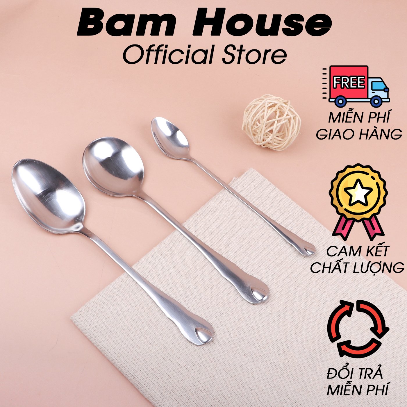 BỘ 3 MUỖNG INOX MUI04
