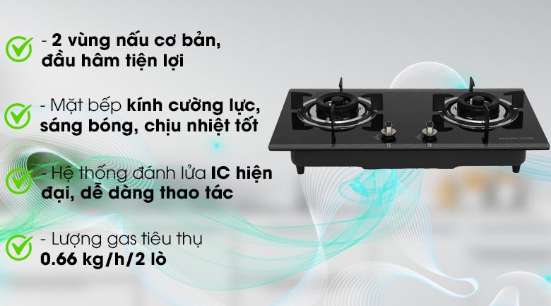 Bếp gas Sakura SG-2530GB