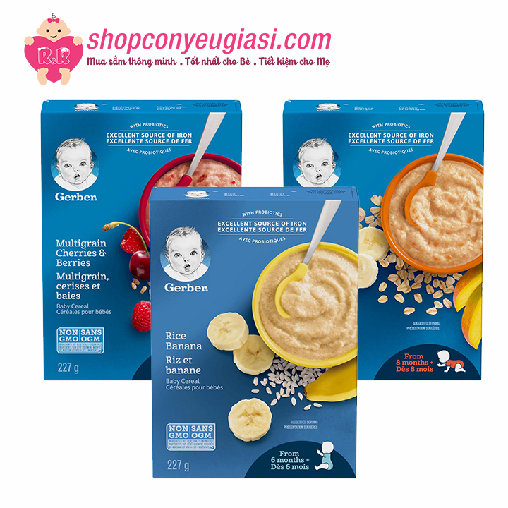 Bột ăn dặm Gerber yến mạch tổng hợp 227g