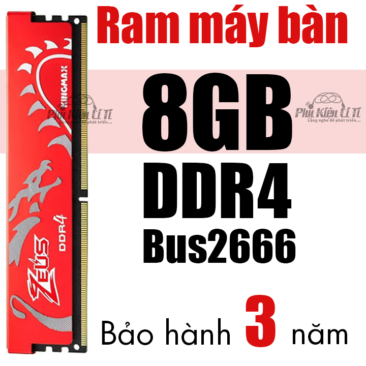 Ram máy tính bàn DDR4 KingMax 8GB Bus 2666 bảo hành 3 năm