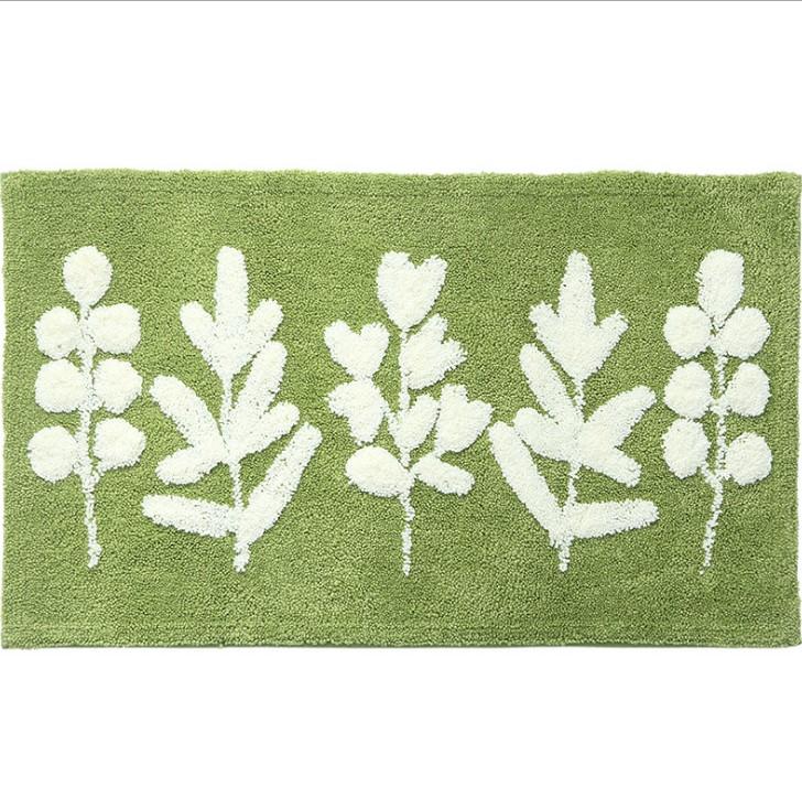 THẢM COTTON LEN CHIẾC LÁ XANH PA9216